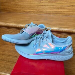 New Balance Women’s Fuelcore Coast V3 Iridescent Hologrpahic Rainbow Sneaker
